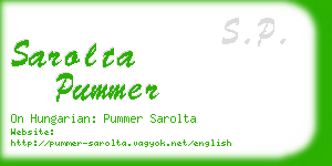 sarolta pummer business card